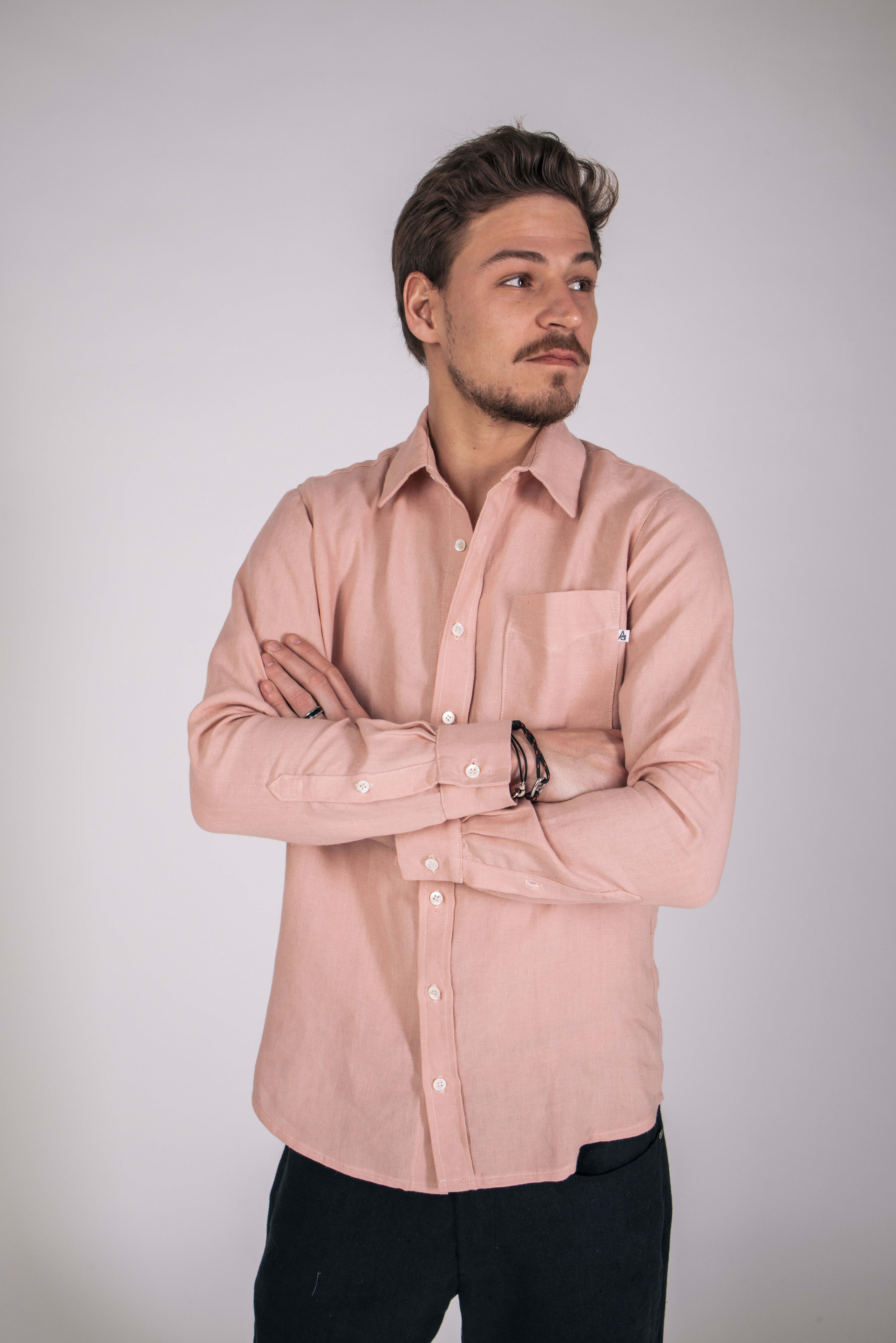 Chemise en Lin Zeus Rose
