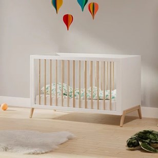 Lit bébé évolutif en bois Marélie Neige - 70x140cm