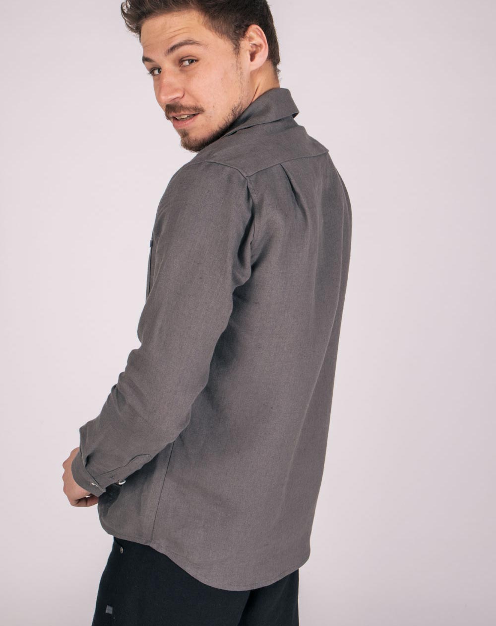Chemise en Lin Zeus Plomb