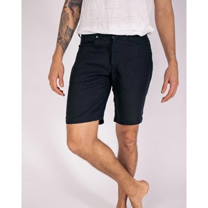 Short Ziggy Homme en 100% Lin Noir 