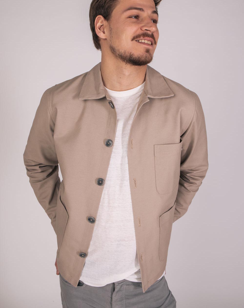 Veste Zularit Unisexe Upcyclé Beige 3