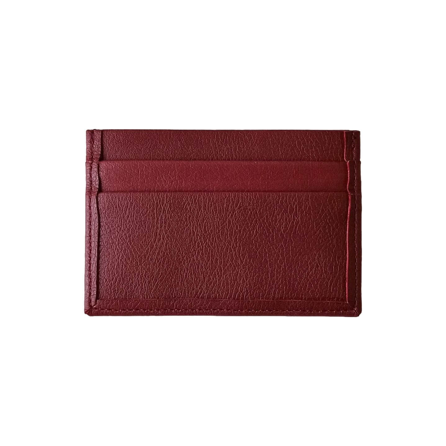 Porte-cartes plat en cuir de pomme noir - Idée cadeau 2