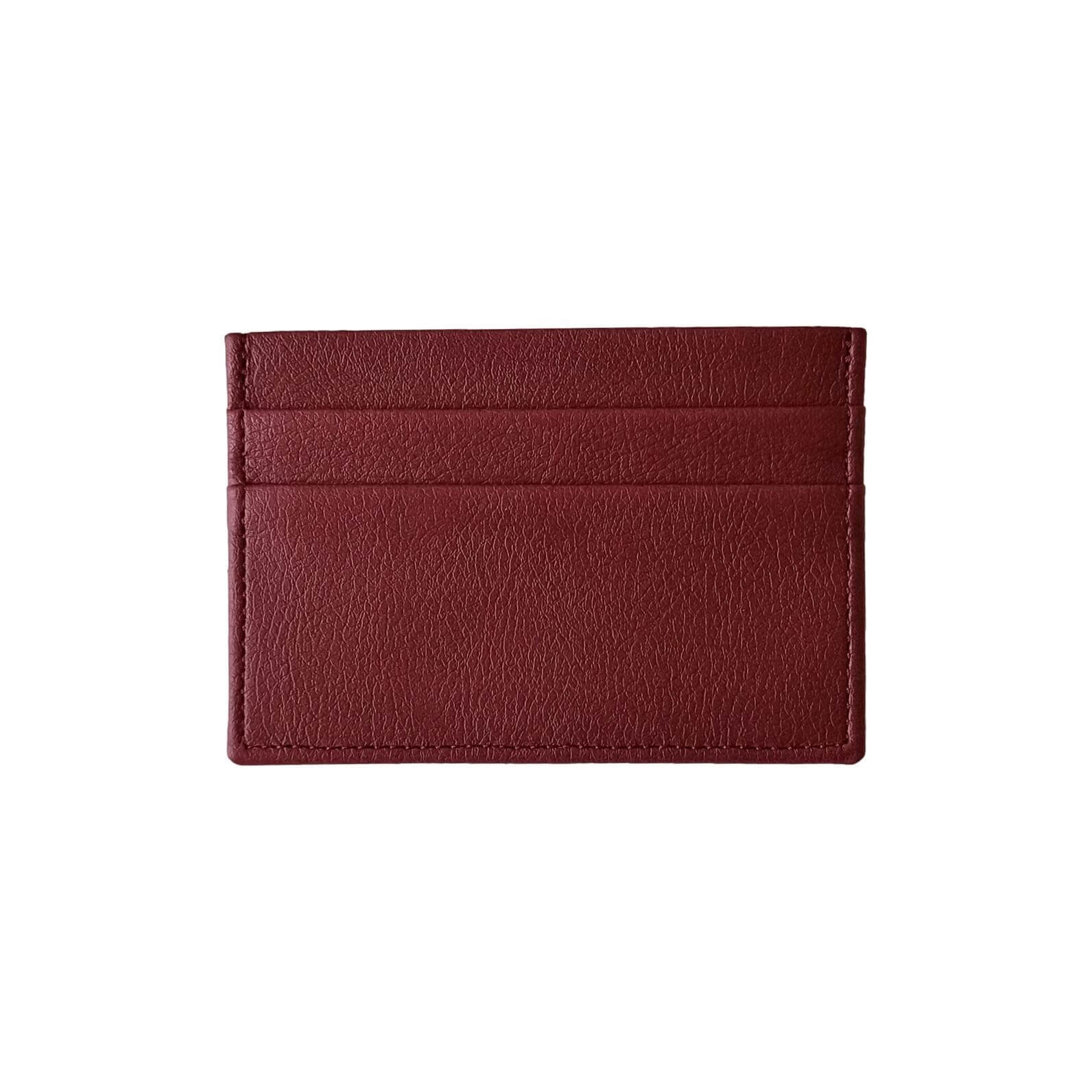 Porte-cartes plat en cuir de pomme noir - Idée cadeau 3