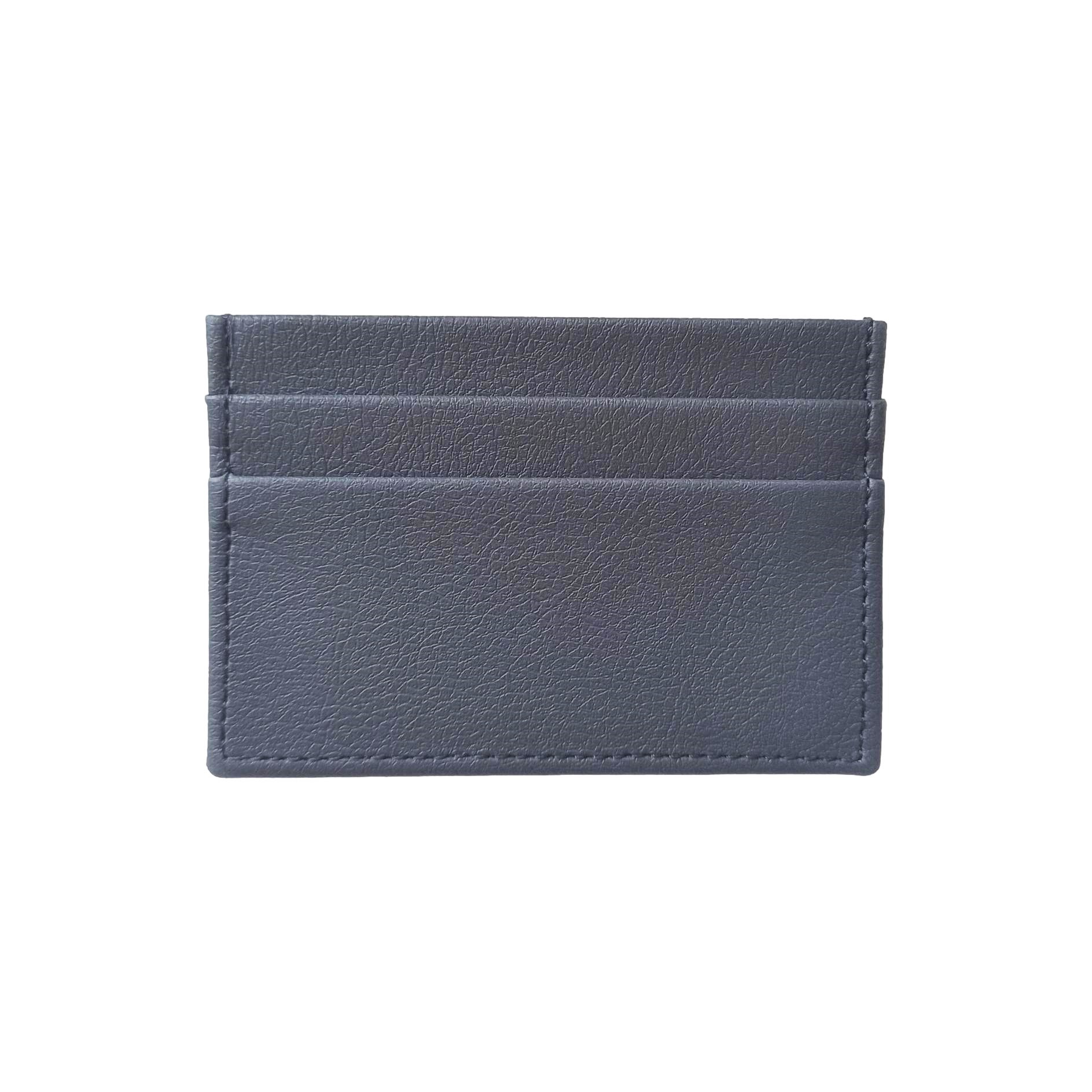 Porte-cartes plat en cuir de pomme noir - Idée cadeau 10