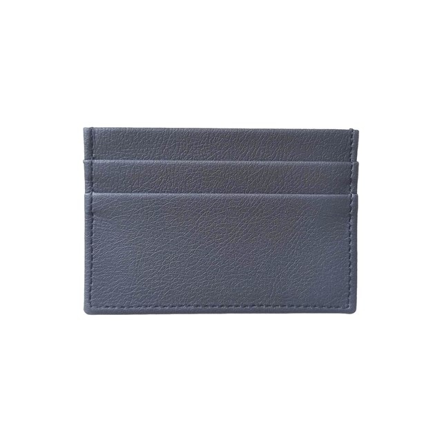 Porte-cartes plat en cuir de pomme bleu-nuit - Idée cadeau 10