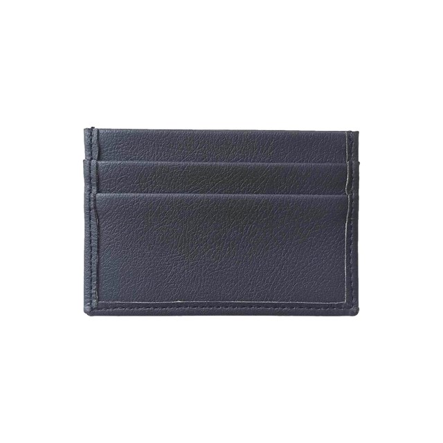 Porte-cartes plat en cuir de pomme bleu-nuit - Idée cadeau 11