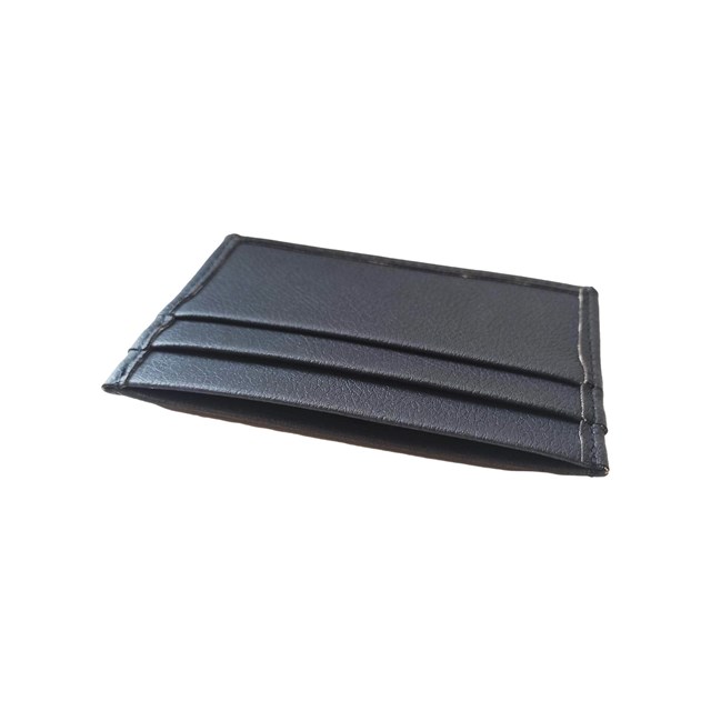 Porte-cartes plat en cuir de pomme bleu-nuit - Idée cadeau 12