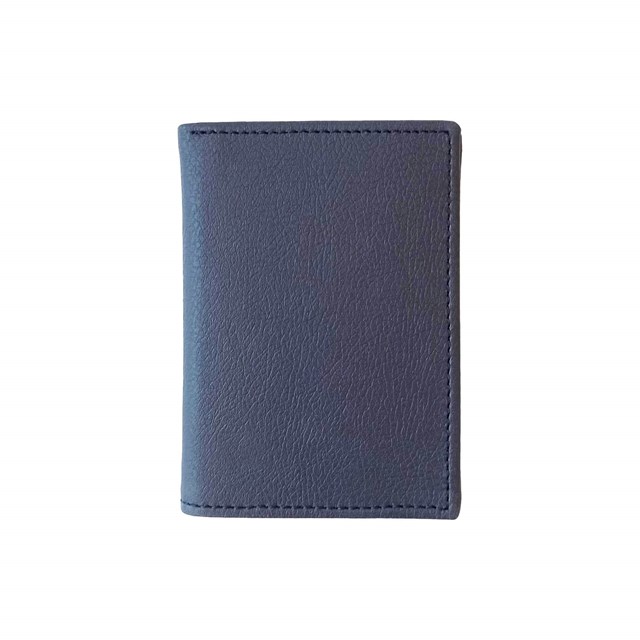 Porte-cartes en cuir de pomme bleu-nuit - Idée cadeau 12