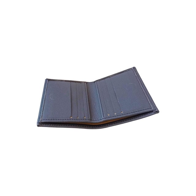 Porte-cartes en cuir de pomme bleu-nuit - Idée cadeau 14