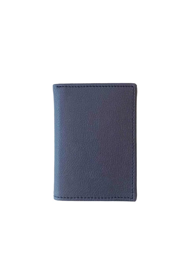 Porte-cartes en cuir de pomme bleu-nuit - Idée cadeau 15