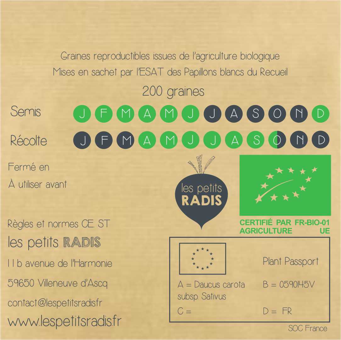 Graines de carotte BIO