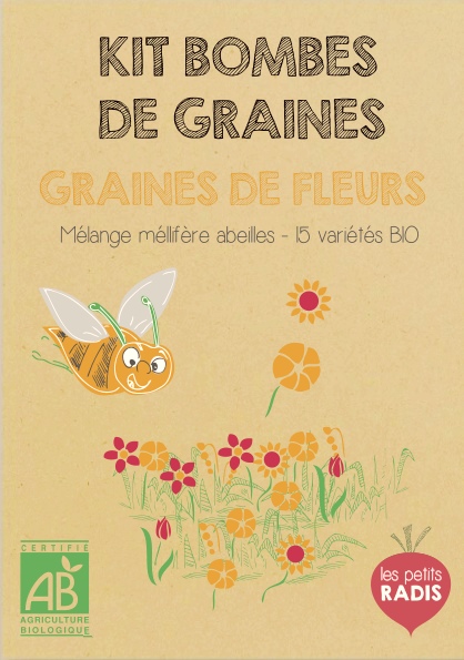 Mini-Kit Bombes de graines de fleurs mellifères BIO