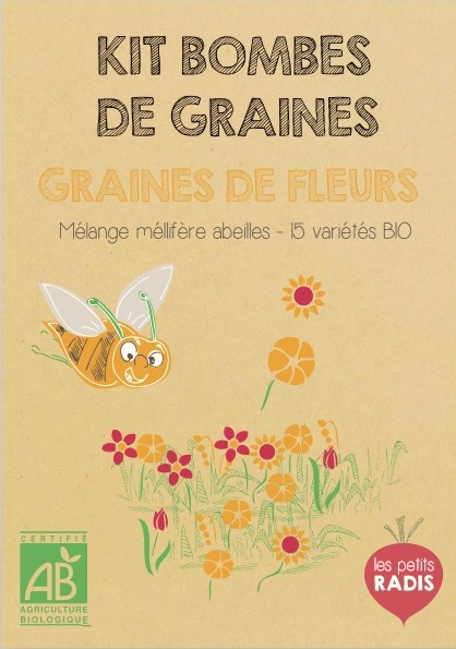 Mini-Kit Bombes de graines de fleurs mellifères BIO