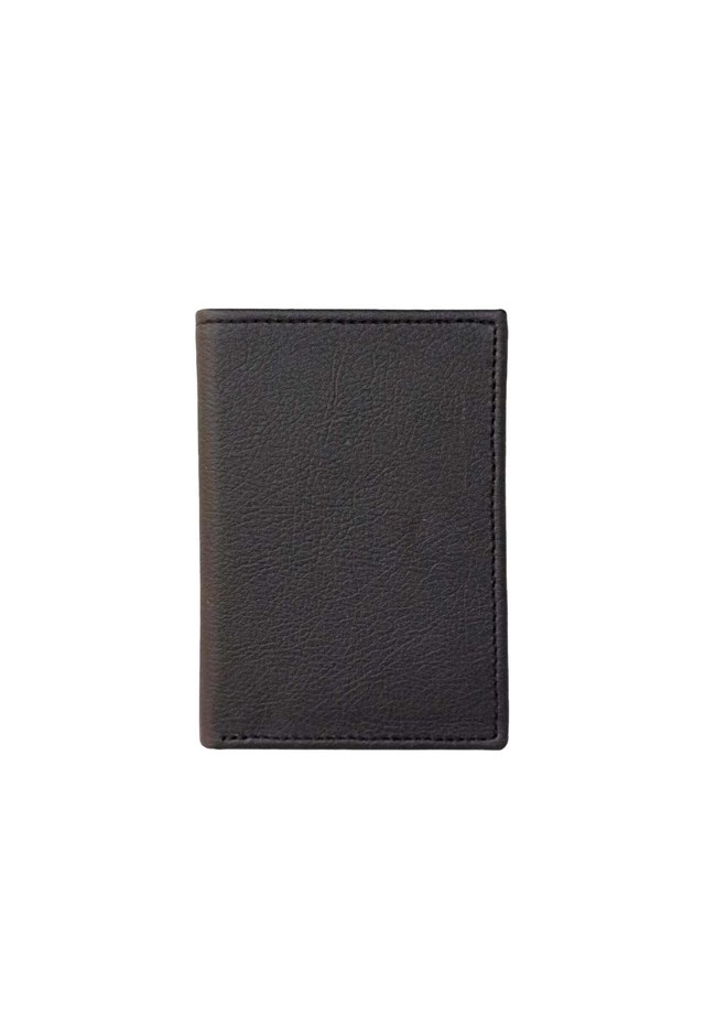 Porte-cartes en cuir de pomme noir - Idée cadeau 15