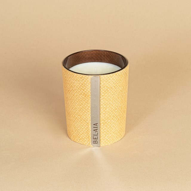 Fourreau Réversible effet Sisal pour personnaliser votre bougie  2