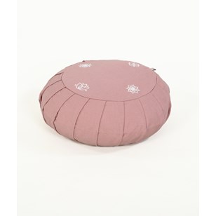 Zafu de yoga en conton bio - Ash rose