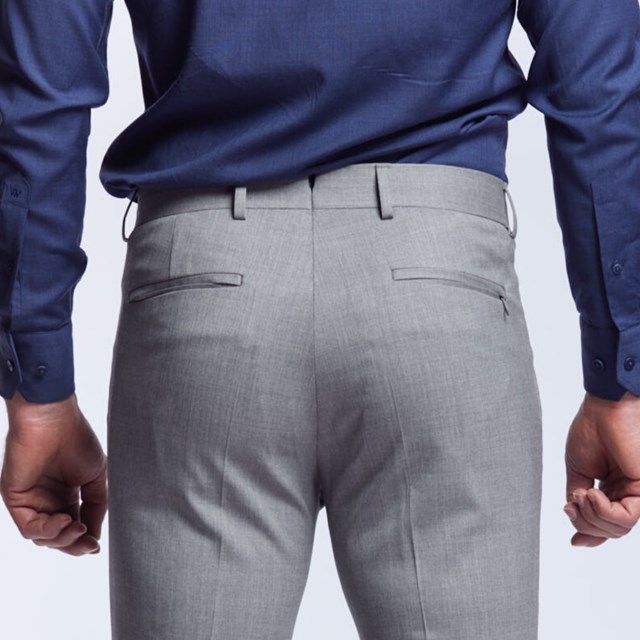 pantalon stretch en laine sèche gris, Gaston 9