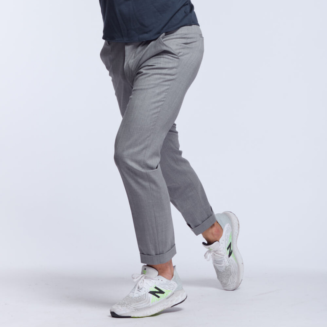 pantalon stretch en laine sèche gris, Gaston 10