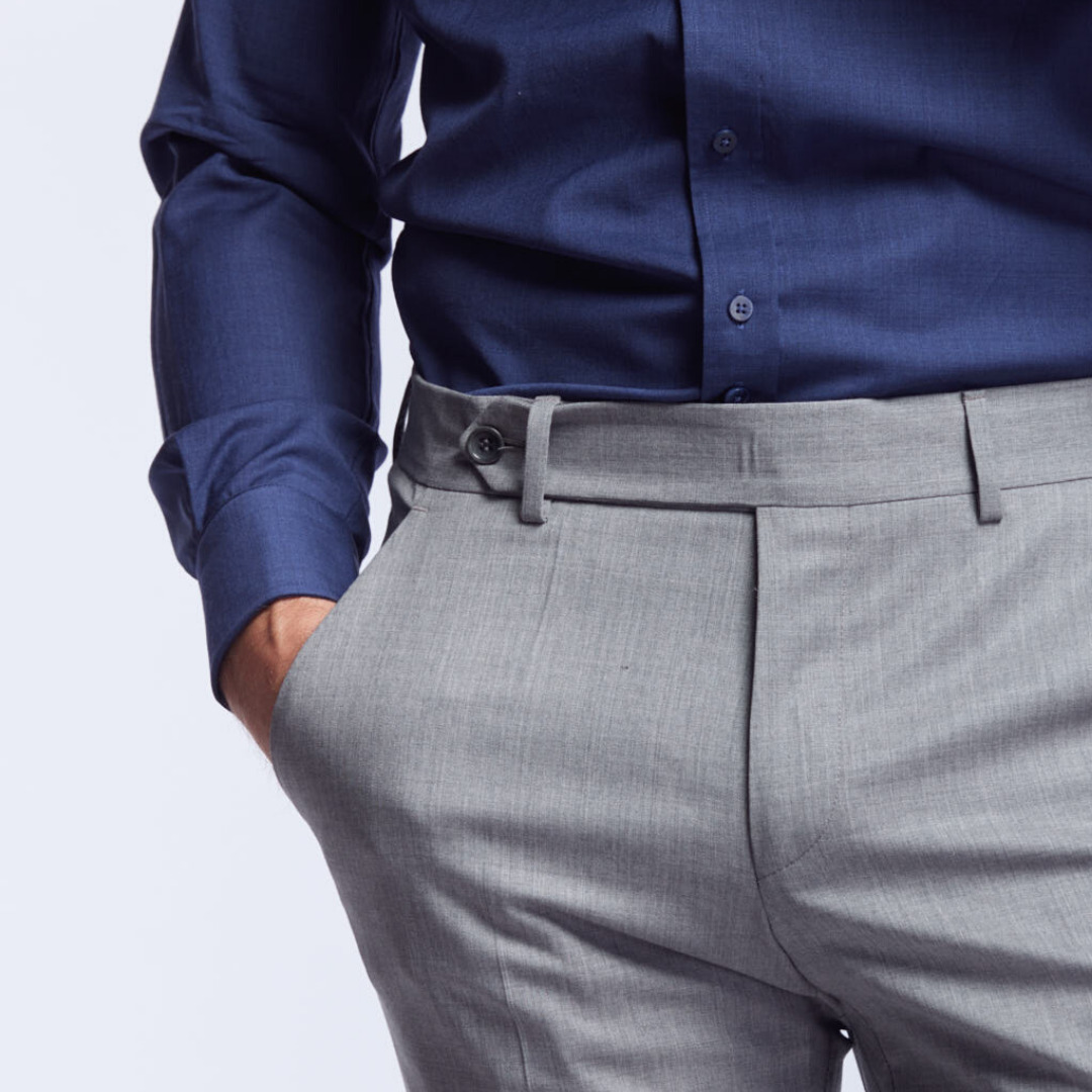 pantalon stretch en laine sèche gris, Gaston 8