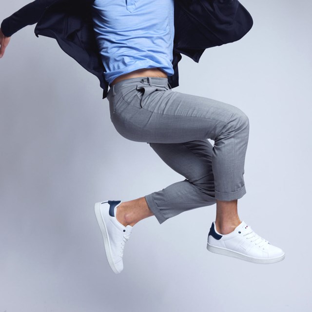 pantalon stretch en laine sèche gris, Gaston 2