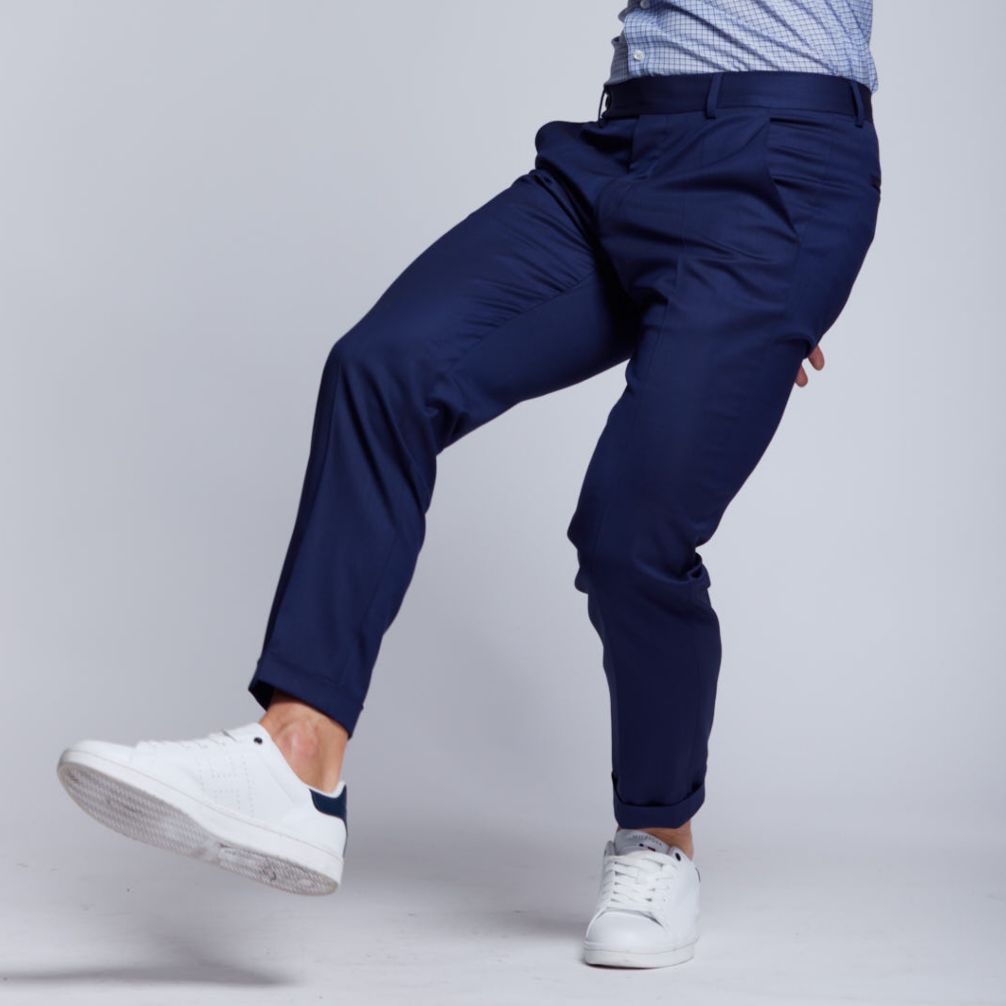 pantalon stretch en laine sèche bleu mazarine, Gaston 6