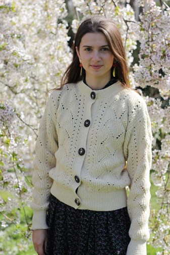 Gilet Mimosa creme 100% Made in France -