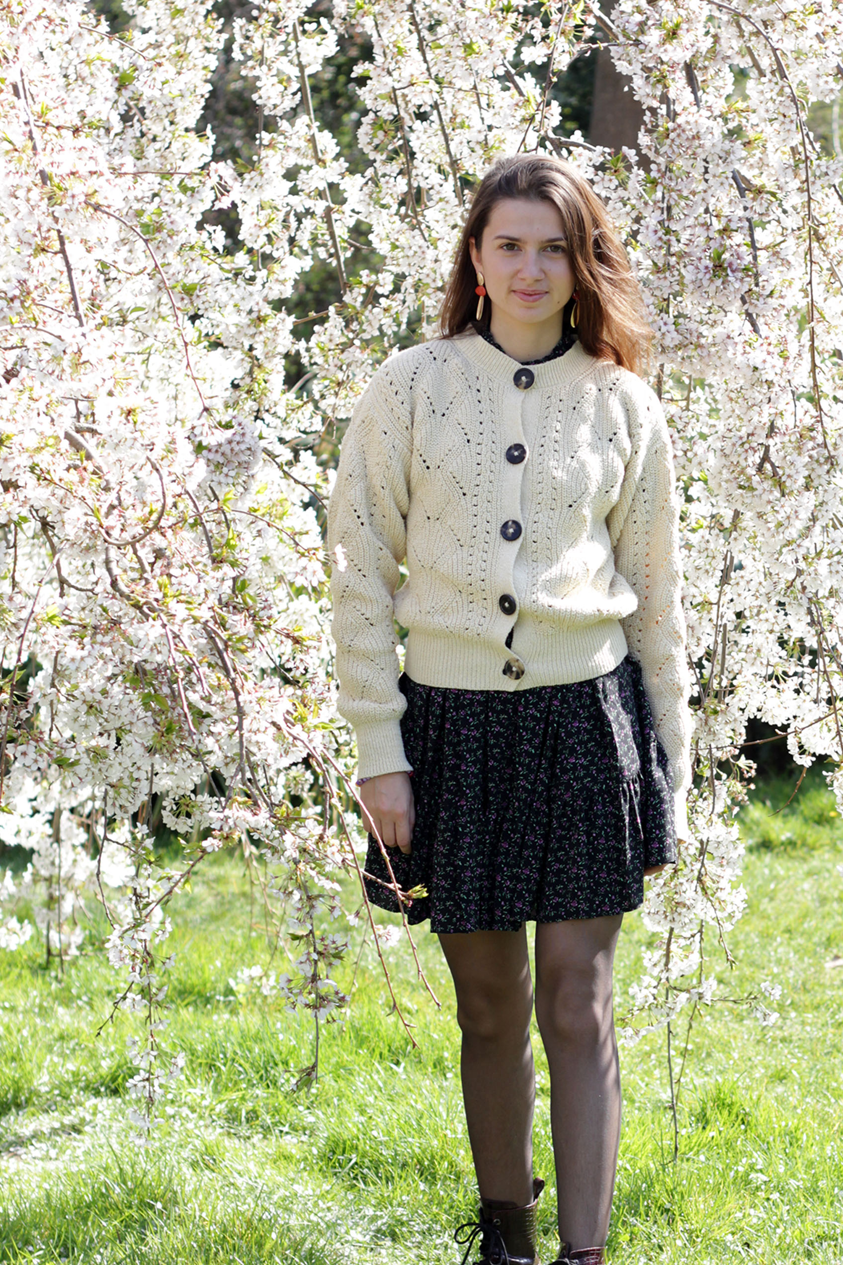 Gilet Mimosa creme 100% Made in France - 8