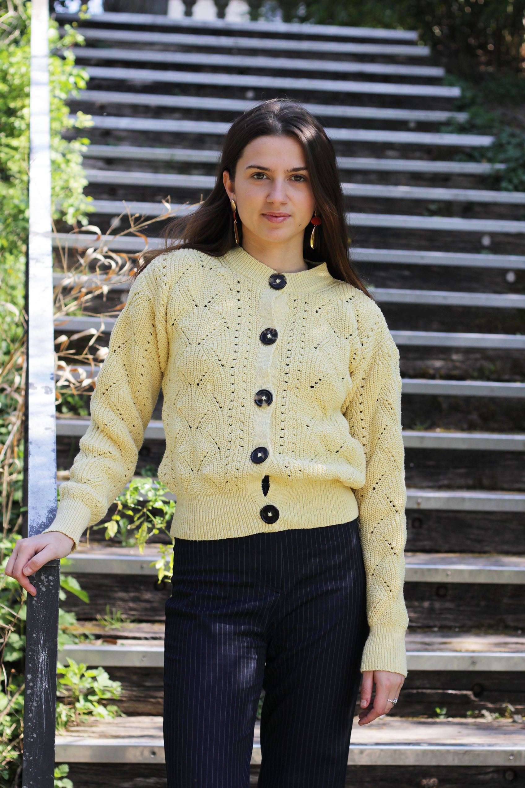 Gilet Mimosa Jaune Paille 100% Made in France - 8