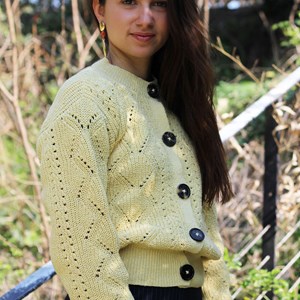 Gilet Mimosa Jaune Paille 100% Made in France -
