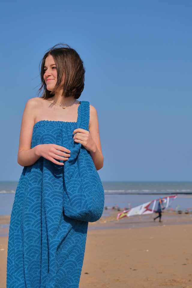 Sac de Plage “Plume de Paon” en Vagues Japonaises. NEW 2022 2
