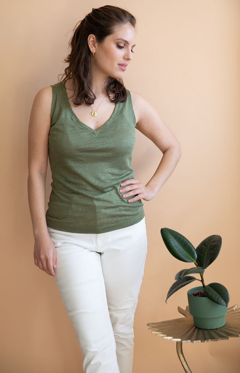 Débardeur Lilas - Vert olive 2