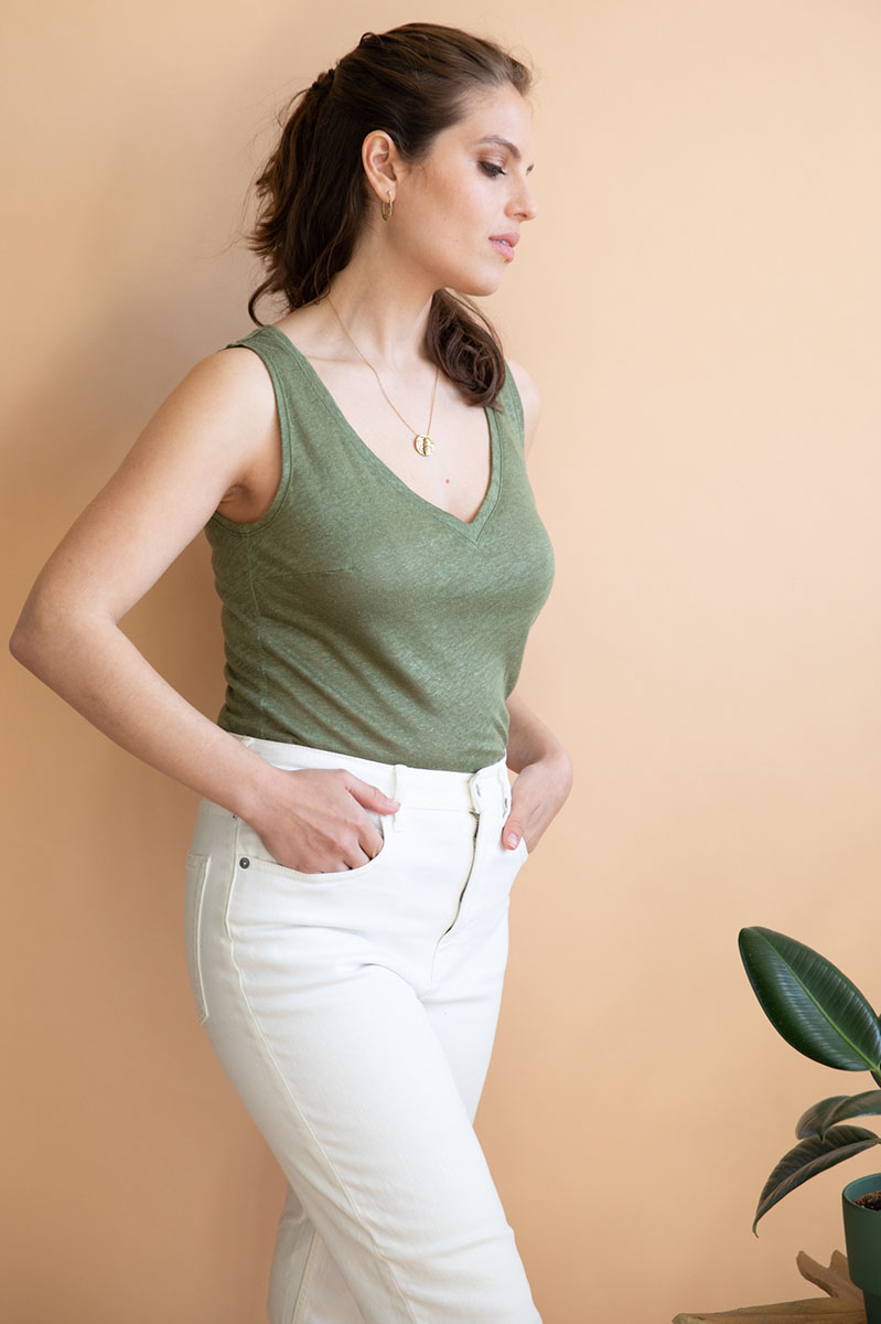 Débardeur Lilas - Vert olive 4