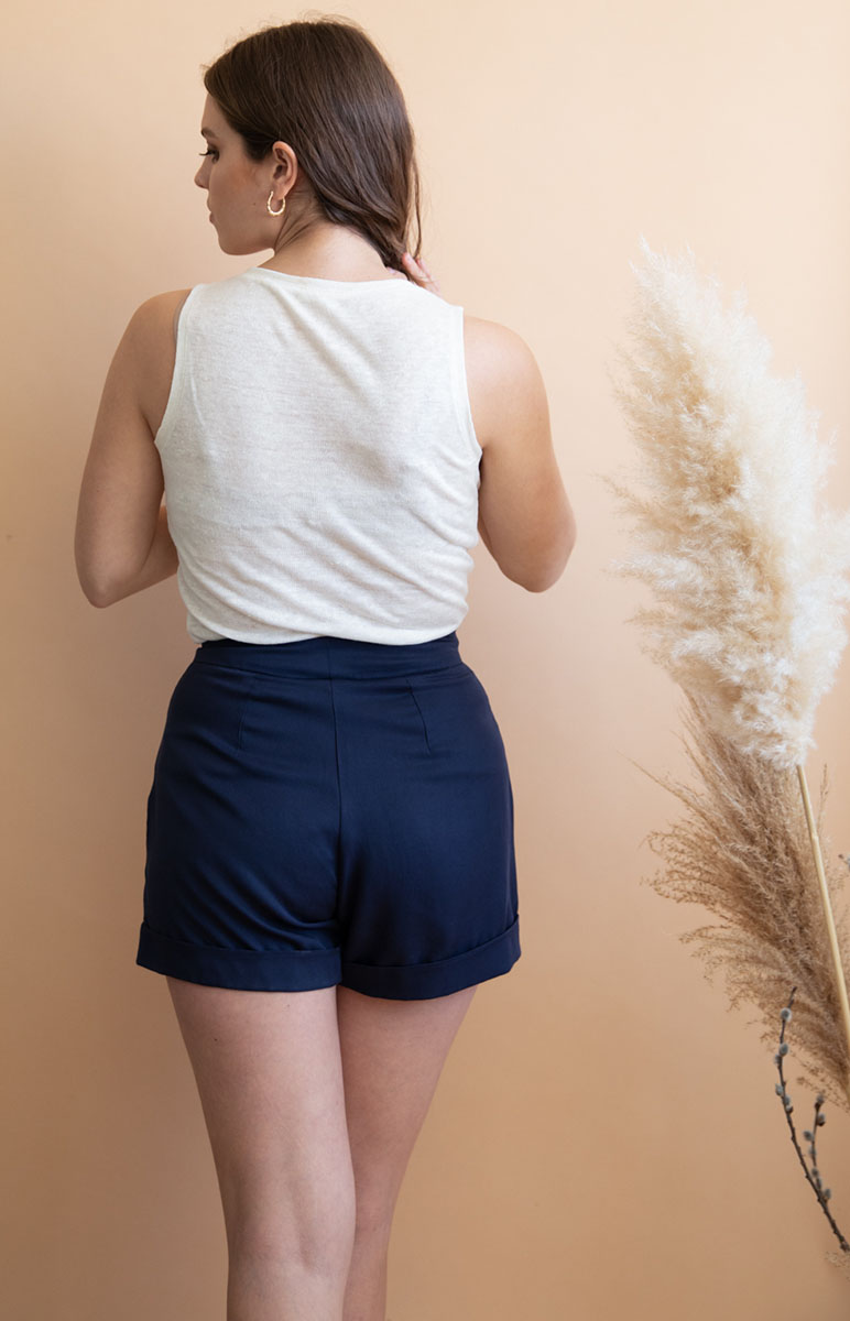 Short Alysse en Tencel - Bleu marine 5