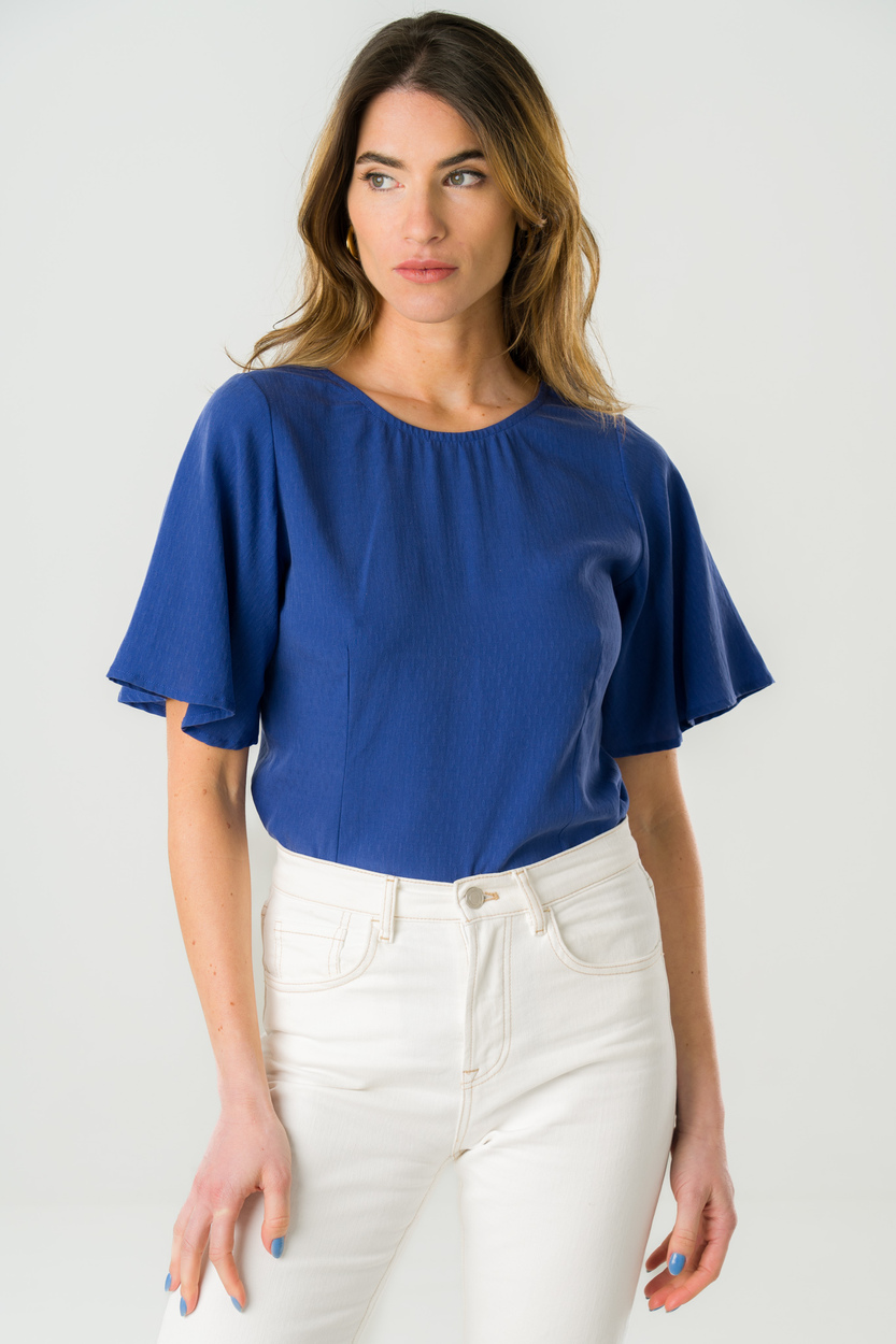 Blouse réversible Lys Tencel - Bleu roi 3