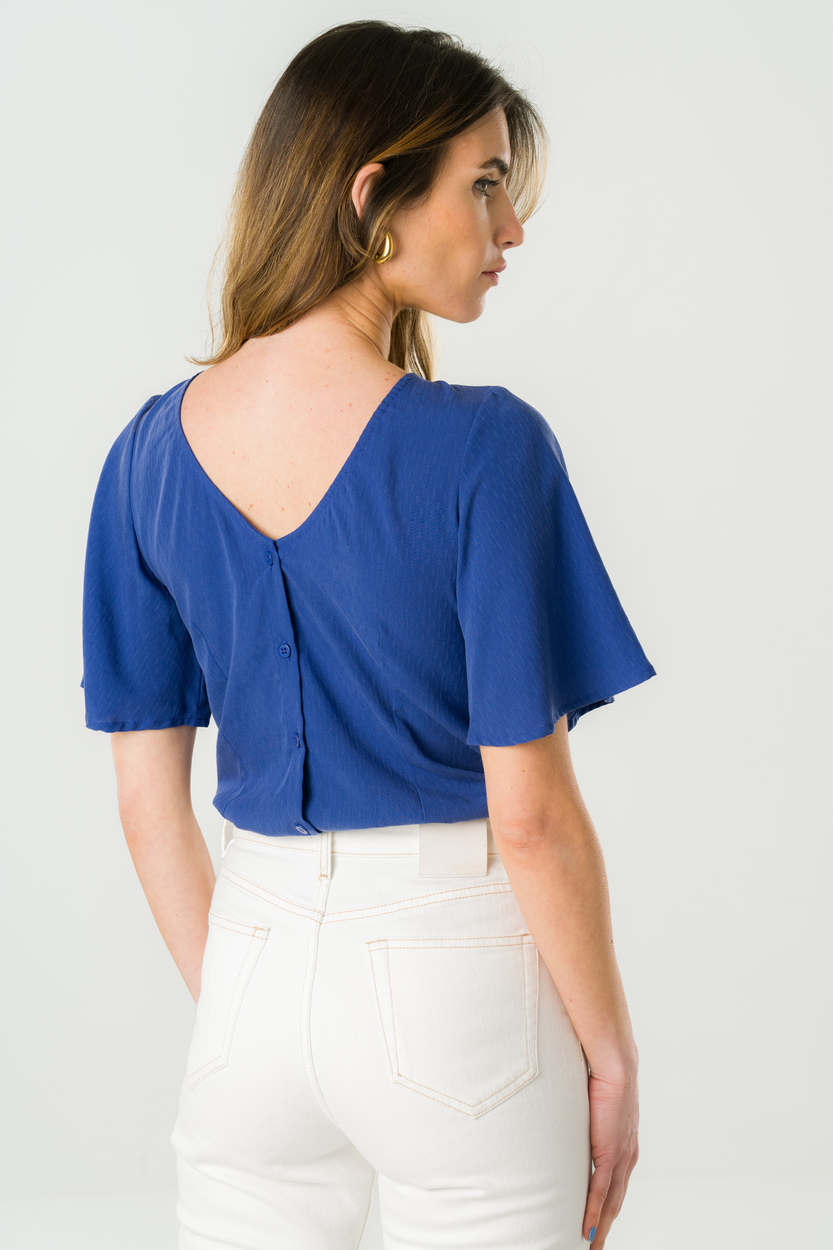 Blouse réversible Lys Tencel - Bleu roi 5