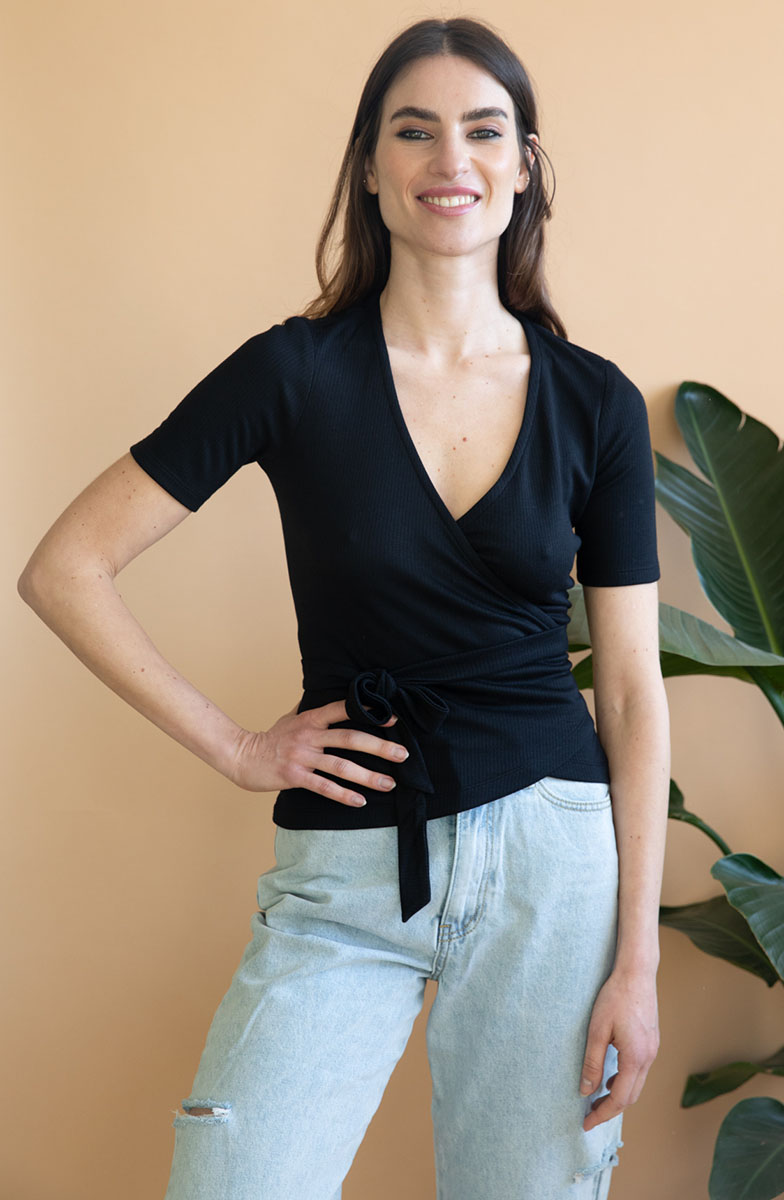 Cache-coeur Olivier en Tencel - Noir 2