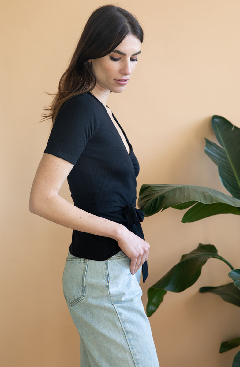 Cache-coeur Olivier en Tencel - Noir 3