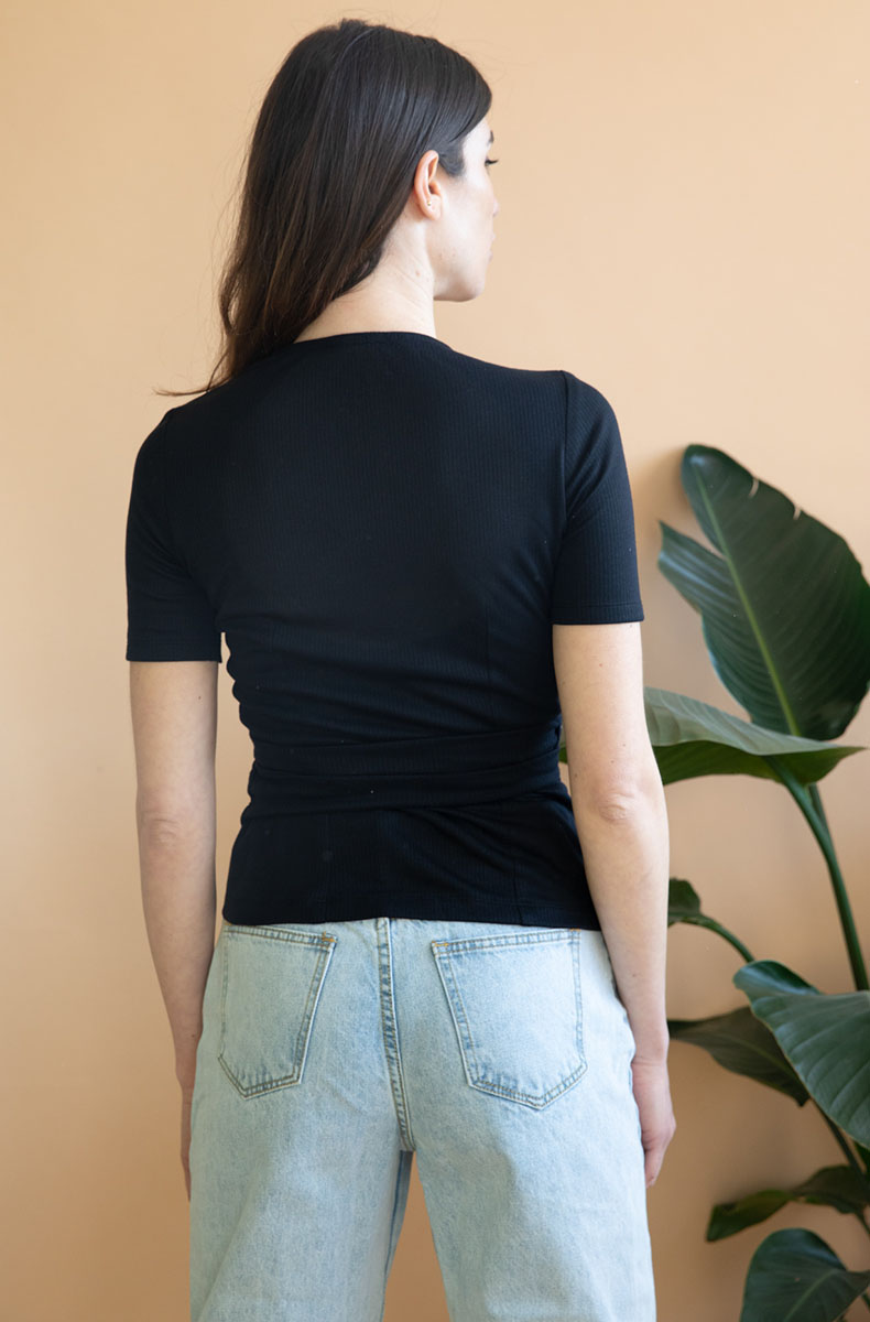 Cache-coeur Olivier en Tencel - Noir 4