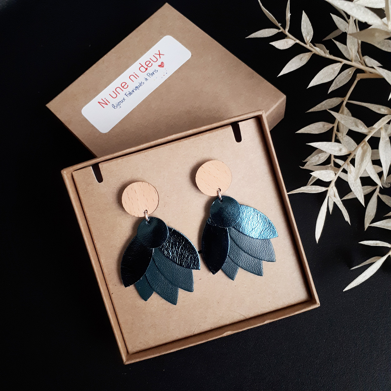 Boucles d'oreilles MANDALA Ivoire 3