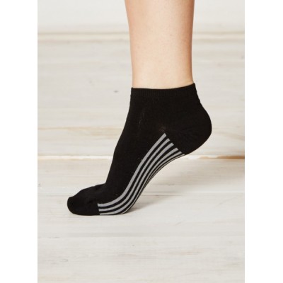 Socquettes femme bambou et coton bio noires 2
