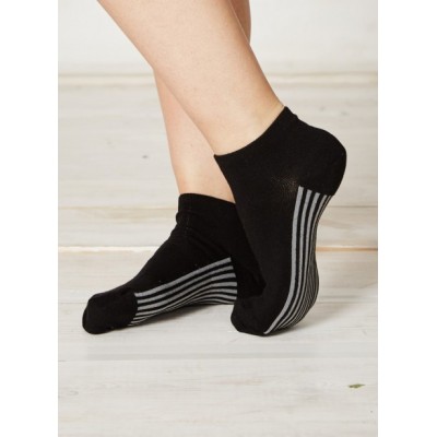 Socquettes femme bambou et coton bio noires 3
