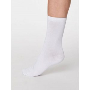 Chaussettes blanches femme en bambou
