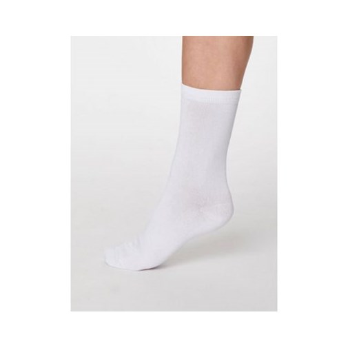 Chaussettes blanches femme en bambou