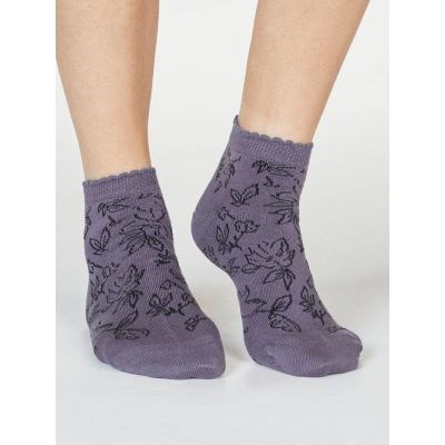 Socquettes à volants en bambou imprimé végétal - Plusieurs couleurs 7