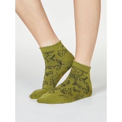 Socquettes à volants en bambou imprimé végétal - Plusieurs couleurs 8