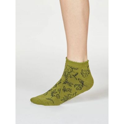 Socquettes à volants en bambou imprimé végétal - Plusieurs couleurs 9