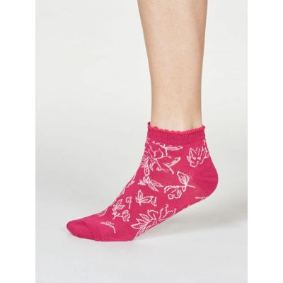 Socquettes à volants en bambou imprimé végétal - Plusieurs couleurs 4