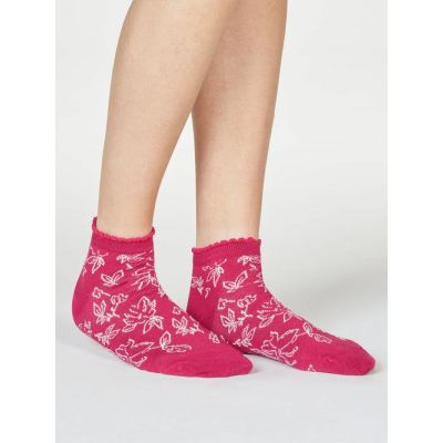 Socquettes à volants en bambou imprimé végétal - Plusieurs couleurs 5