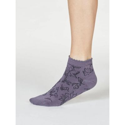 Socquettes à volants en bambou imprimé végétal - Plusieurs couleurs 6