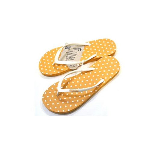 Tongs végétales orange pois coconut